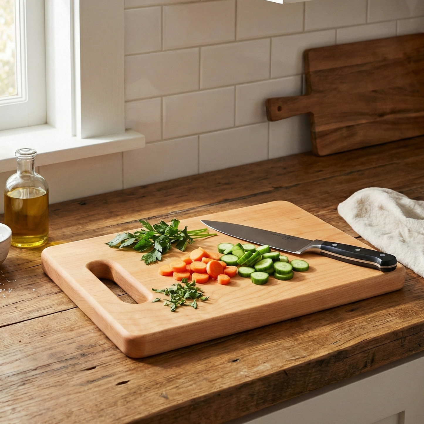 Handcrafted Maple Wood Cutting Board Made in the USA, Multiple Sizes