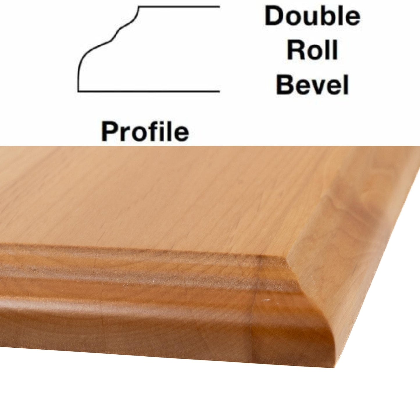 bevel of plaque profile view