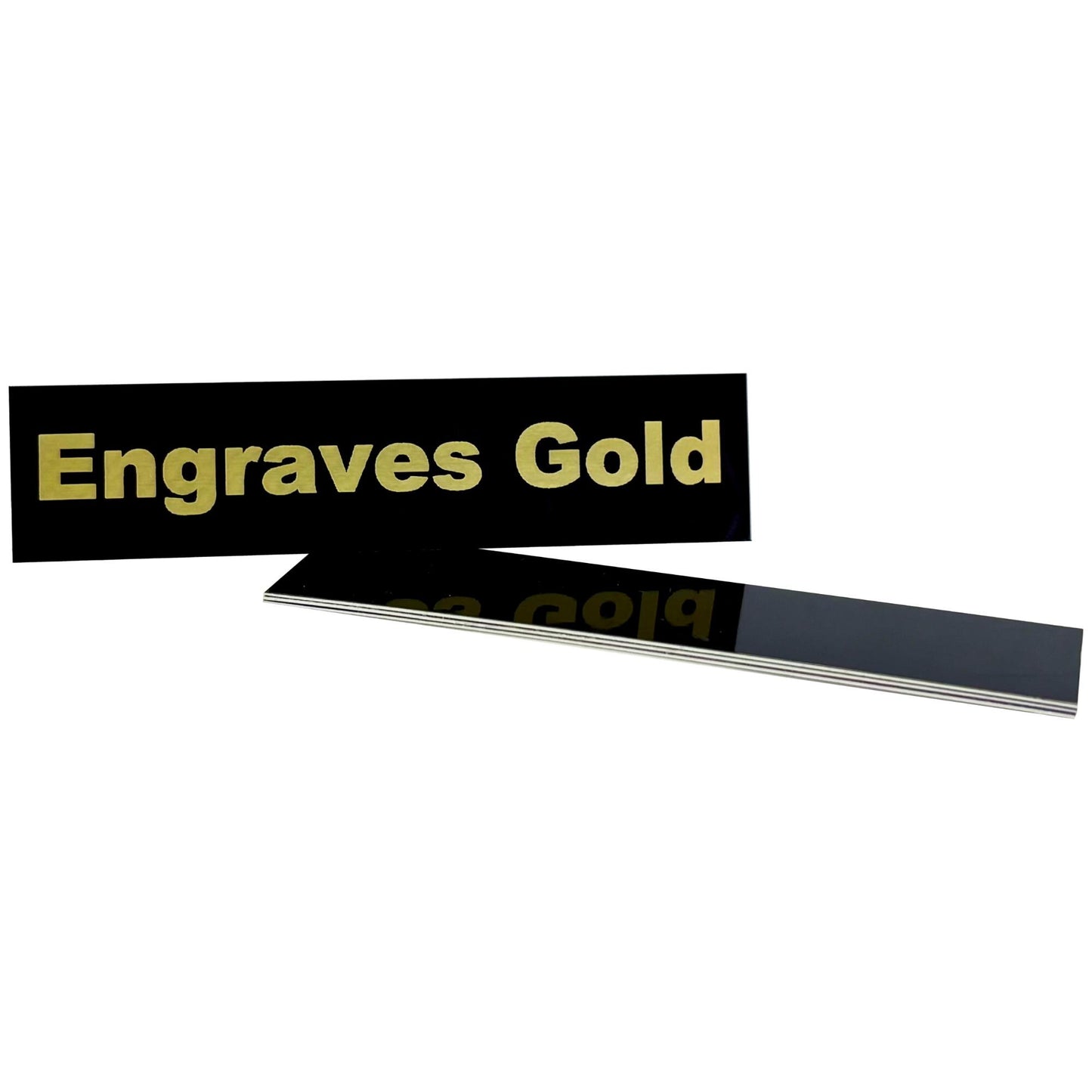 blank metal plate multiple sizes black engraves gold
