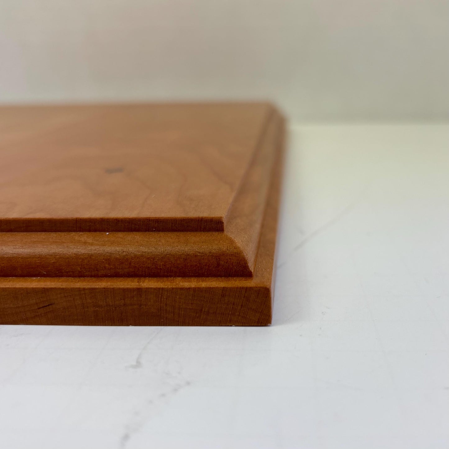 cherry plaque profile bevel view