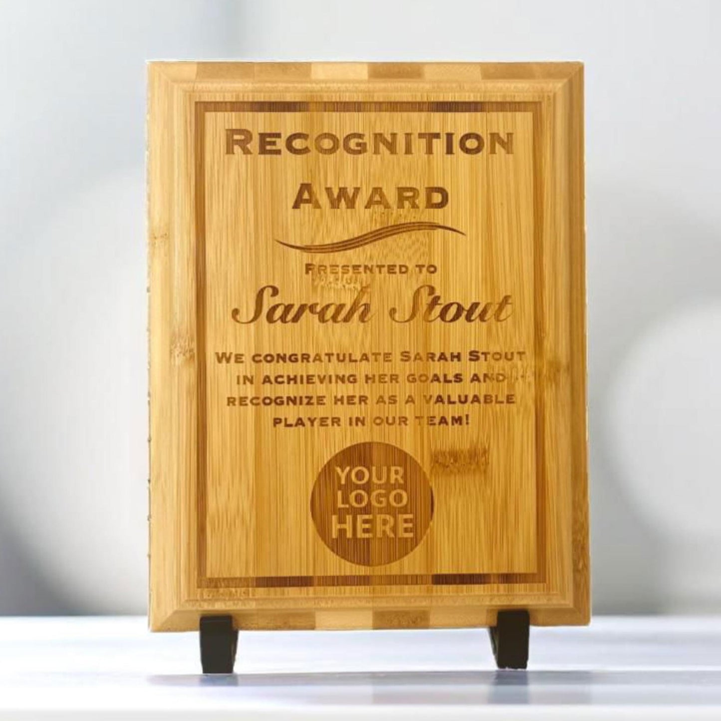 custom bamboo plaque award