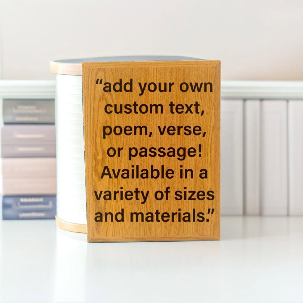customizable engraved wood plaque