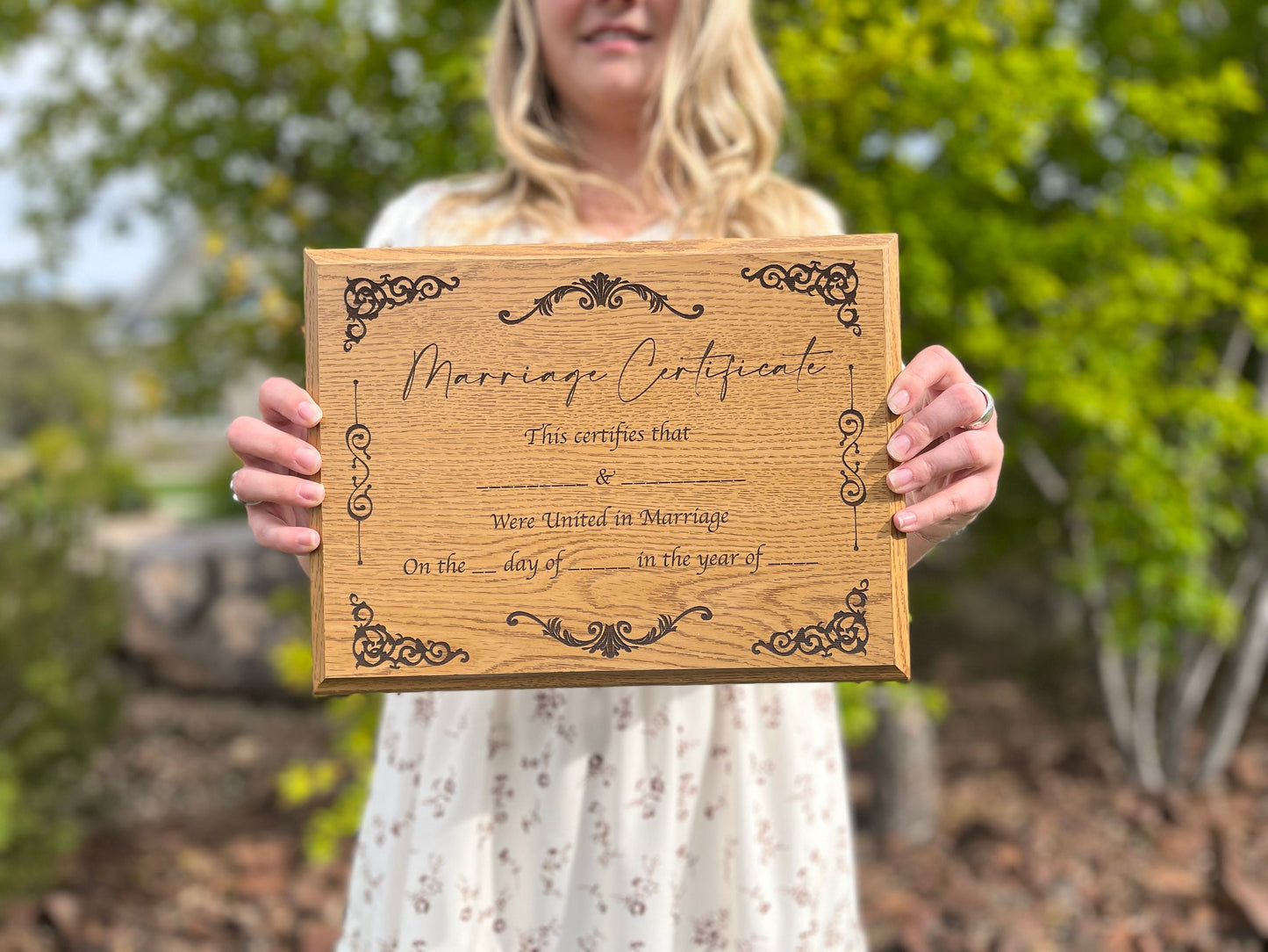 Customizable Marriage Certificate, Wedding Gifts for the Couple Unique, Anniversary Gift For Her, Wedding Sign, Marriage Plaque, 9x12 inch
