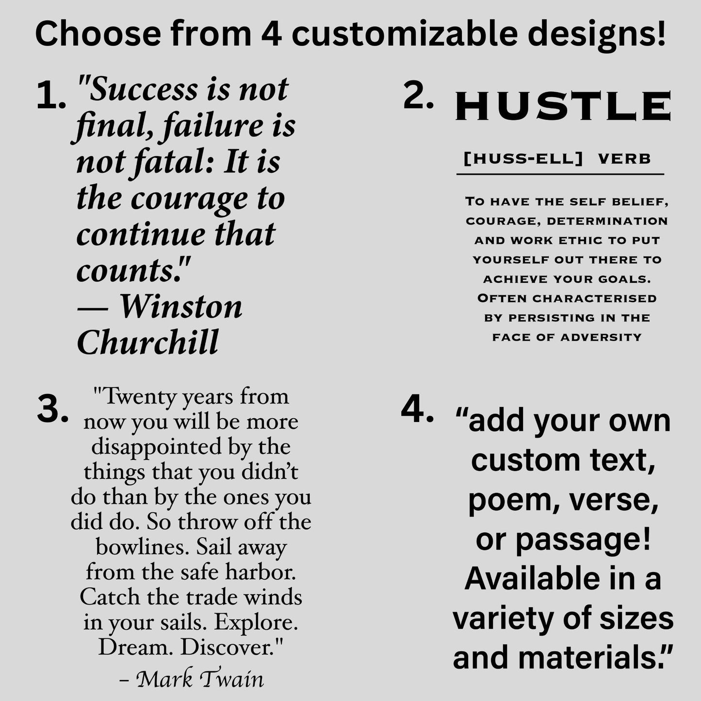 motivational quote plaque templates