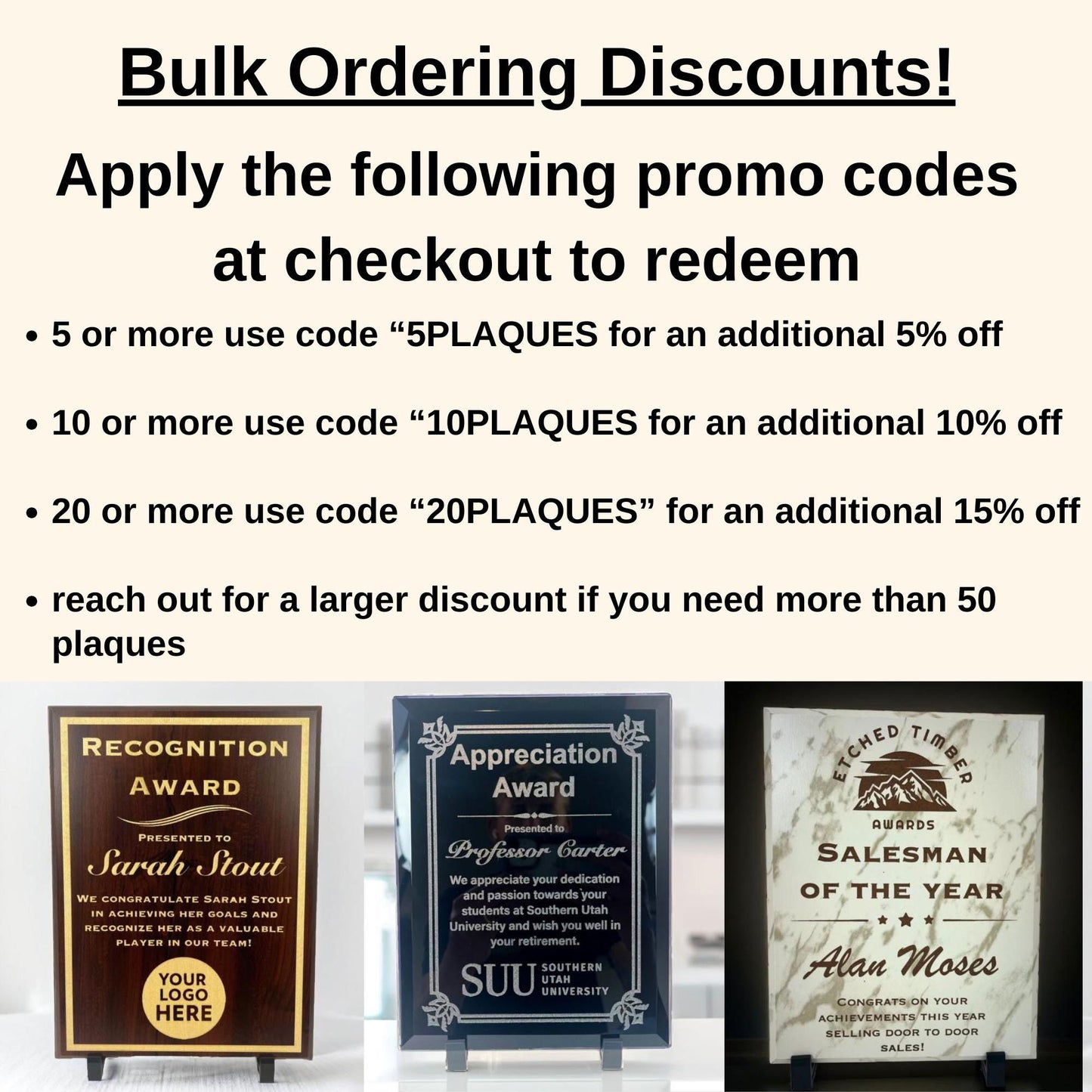 bulk ordering discount