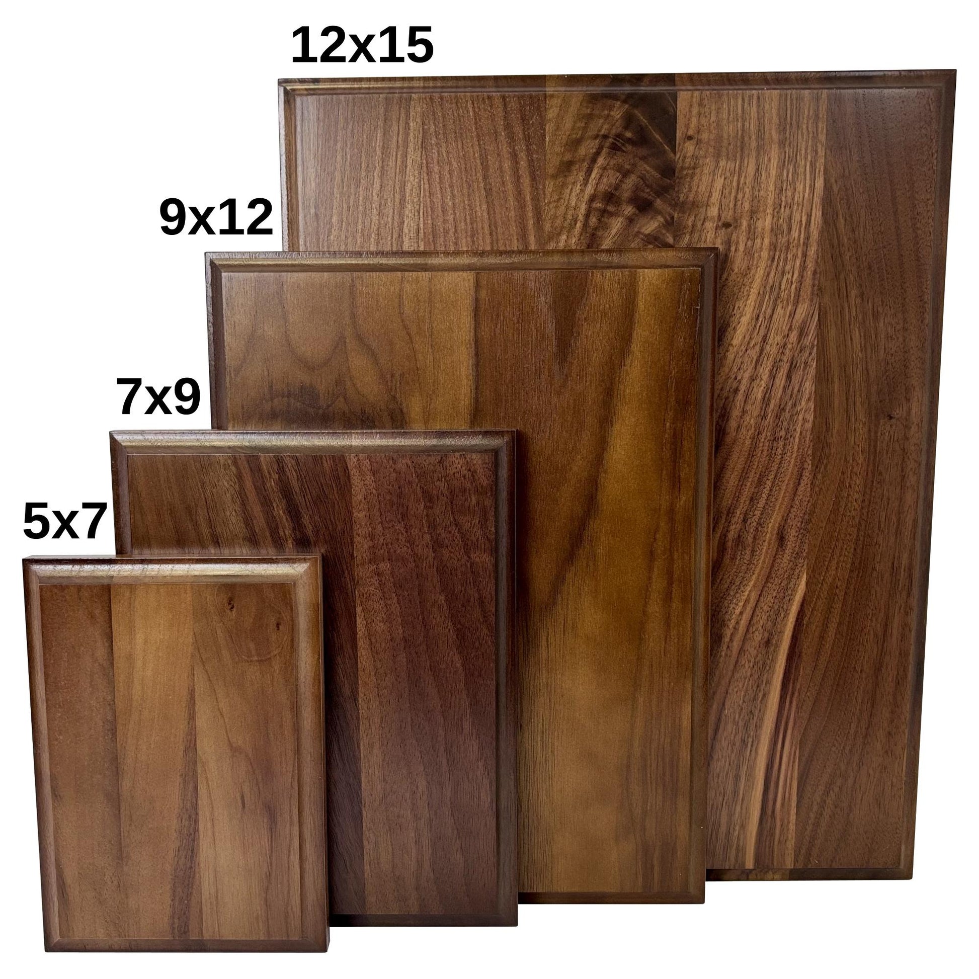 blank wood walnut 5x7 inch 7x9 inch 9x12 inch 12x15 inch