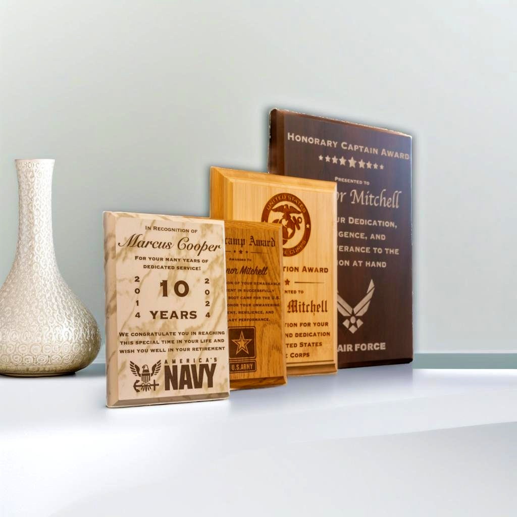 military award plaques