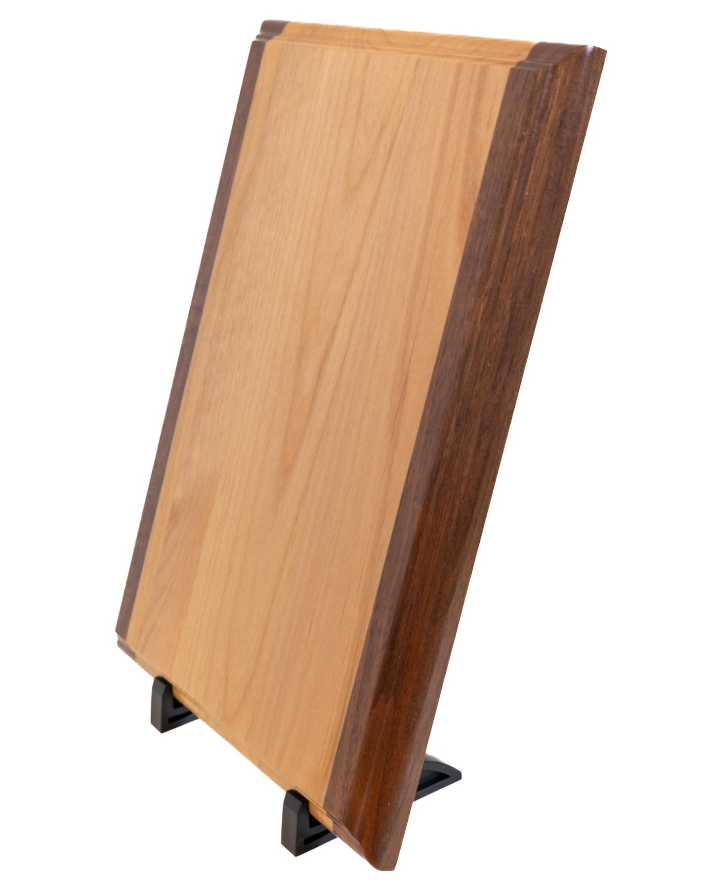 side view of wood plaque base