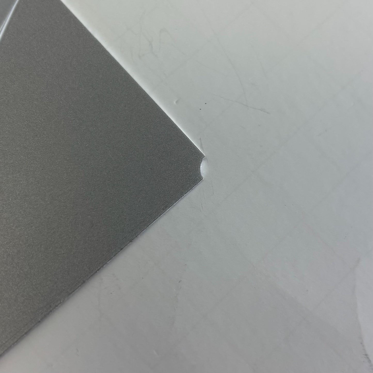silver metal plates multiple sizes silver engraves black with notch