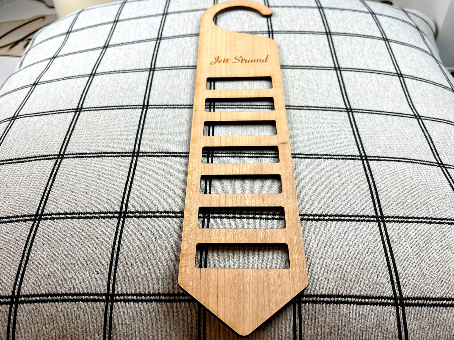 Wood Tie Rack Personalized, Custom Logo Tie Hanger, Gifts For Him