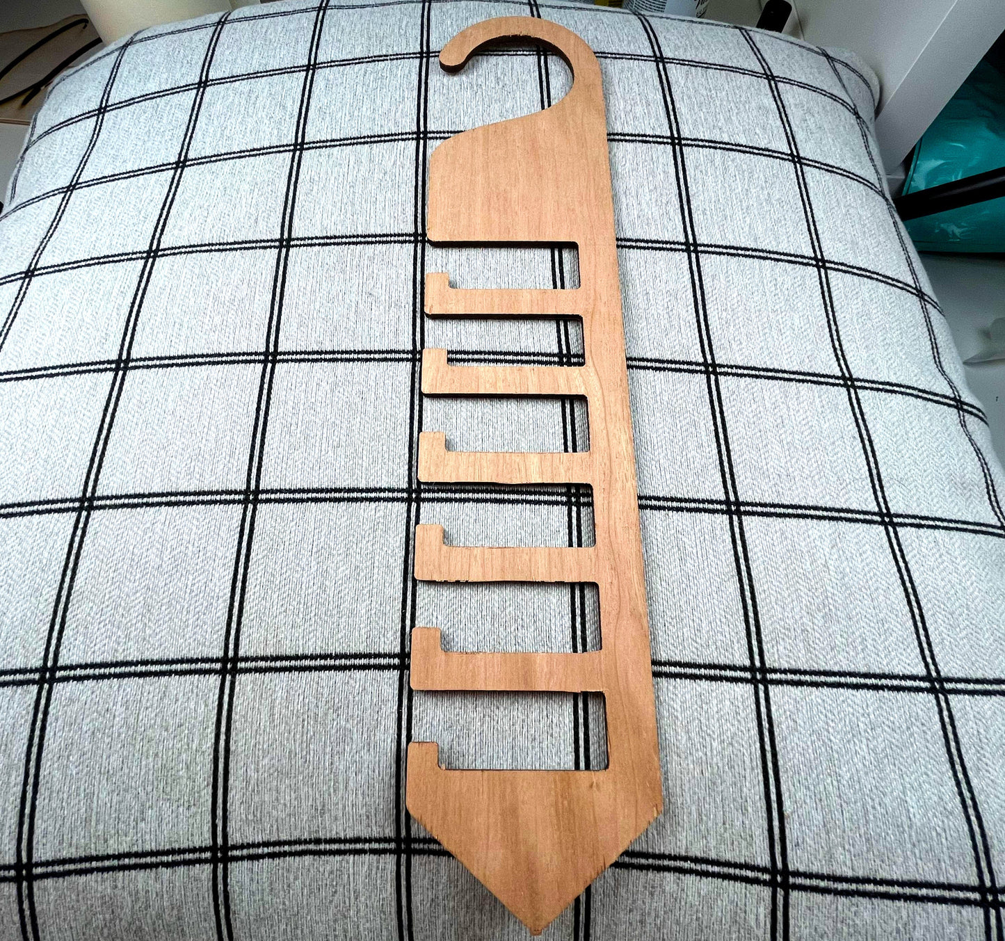 Tie Hanger Personalized, Custom Wood tie hanger, Engraved Logo Tie Holder
