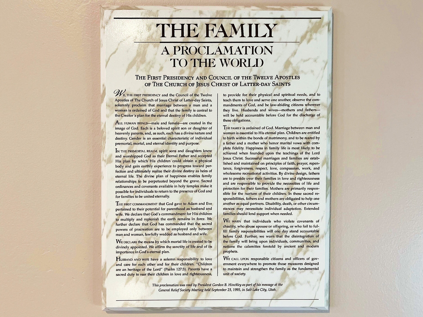 LDS Faith Plaques, LDS Women Gifts, The Family Proclamation, The Christus, The Living Christ Set, LDS Wall Decor