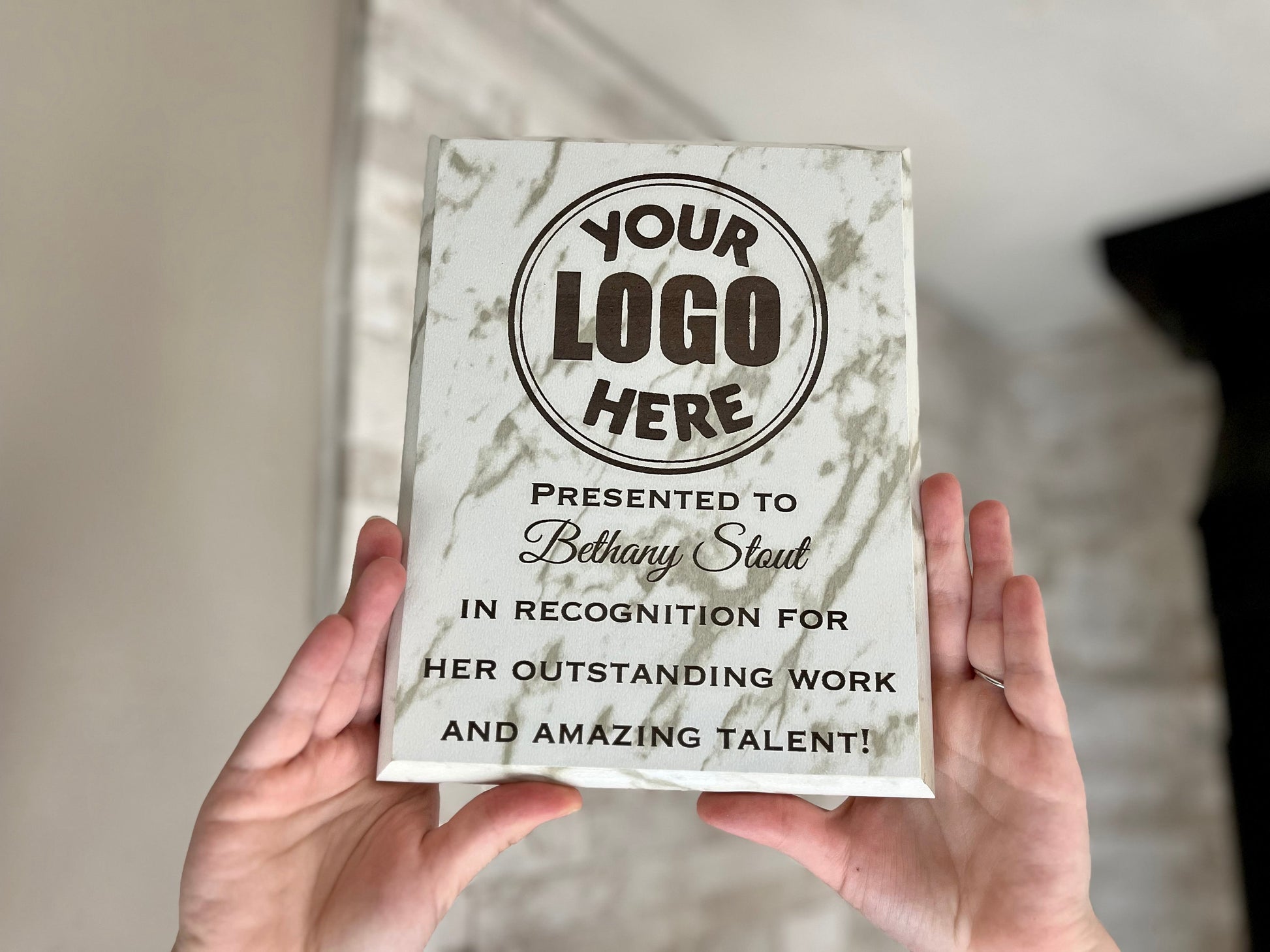 Genuine Bamboo Award Plaque, Awards Plaque Custom, MVP Award, Award Plaque, Appreciation Award, Custom Display Plaque, 9x7 or 9x12 Display