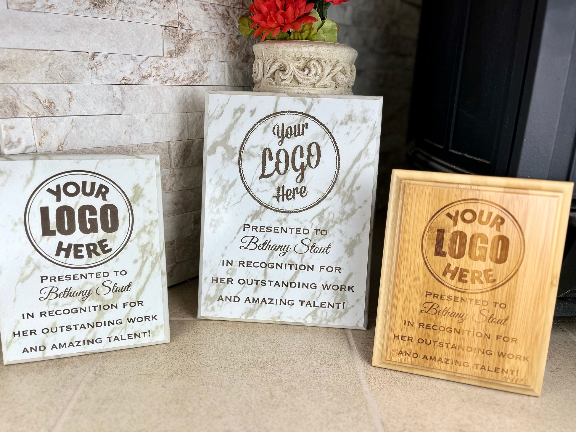 Genuine Bamboo Award Plaque, Awards Plaque Custom, MVP Award, Award Plaque, Appreciation Award, Custom Display Plaque, 9x7 or 9x12 Display