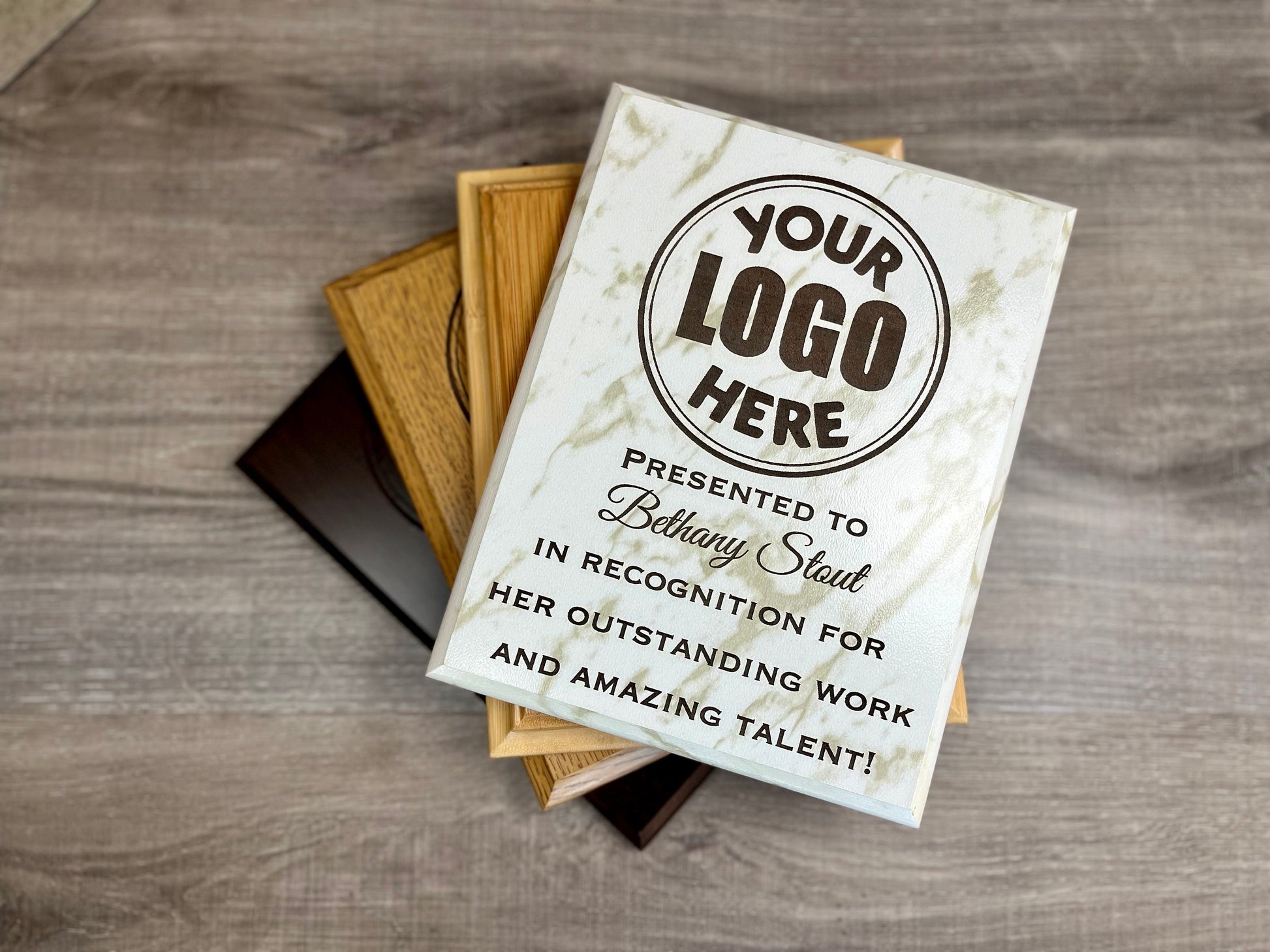 Genuine Bamboo Award Plaque, Awards Plaque Custom, MVP Award, Award Plaque, Appreciation Award, Custom Display Plaque, 9x7 or 9x12 Display