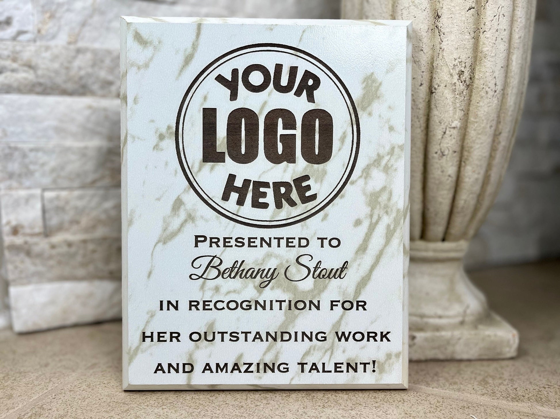 Genuine Bamboo Award Plaque, Awards Plaque Custom, MVP Award, Award Plaque, Appreciation Award, Custom Display Plaque, 9x7 or 9x12 Display