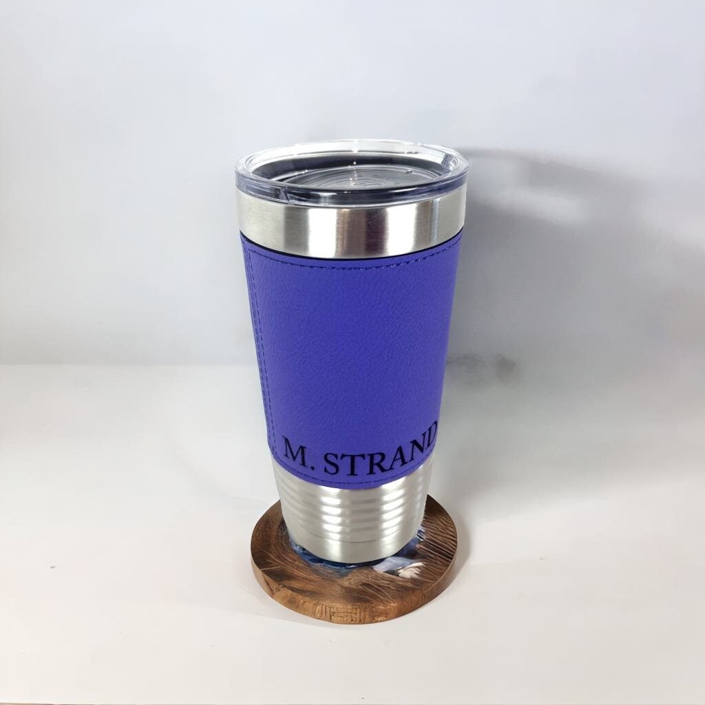 Light Brown Leather Tumbler Wrap, Corporate Bulk Gifts, 20oz Personalized Mug, Branded Corporate Gifts, Custom Tumblers, Company Logo Gifts