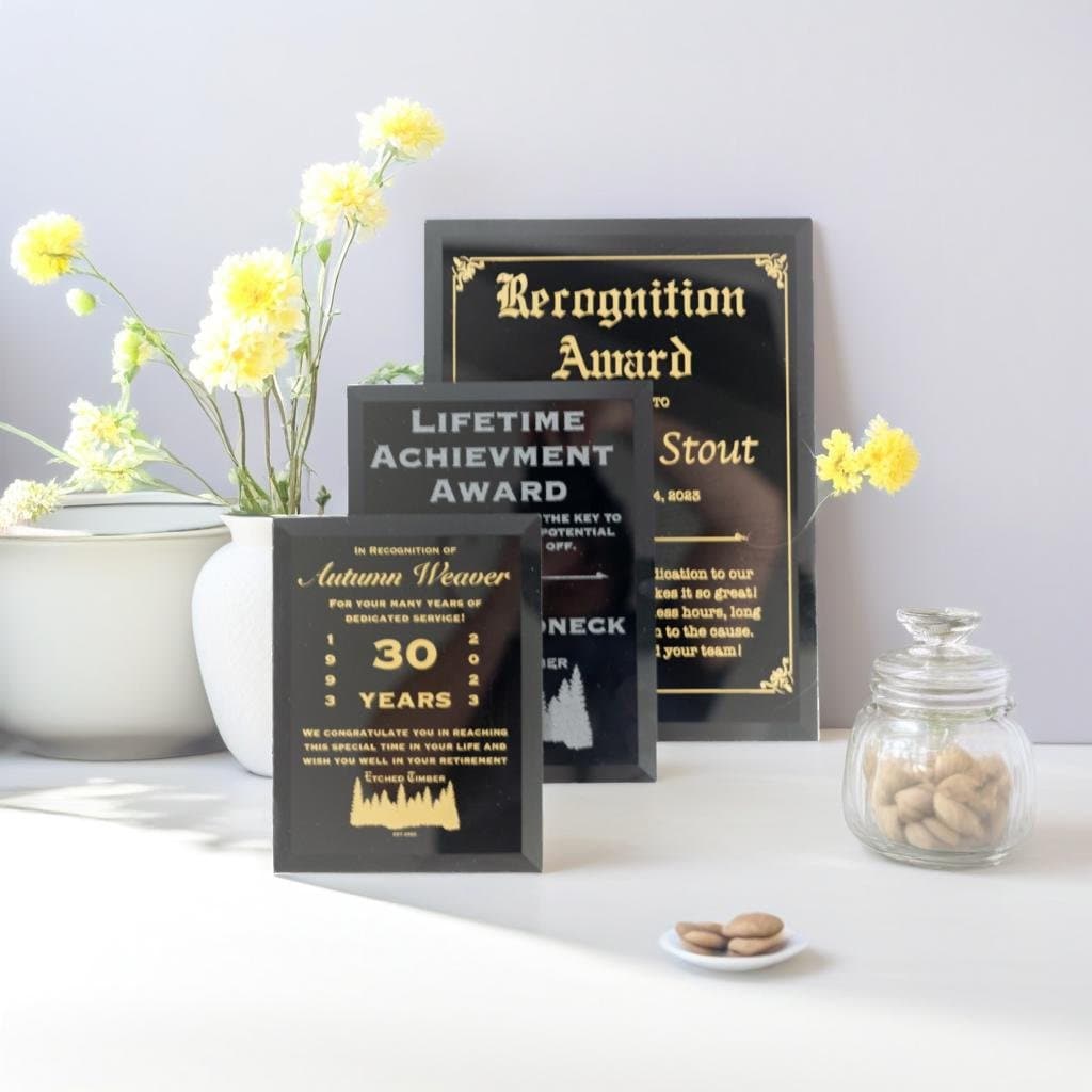 Retirement Gift Award, Cherry Award Plaque Retirement Gift For a Woman Retirement Gift Man Happy Retirement Thoughtful Gift For a Coworker