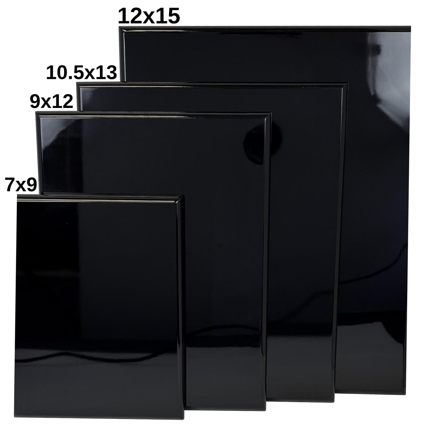12x15 inch 10.5x13 inch 9x12 inch 7x9 inch black award blank