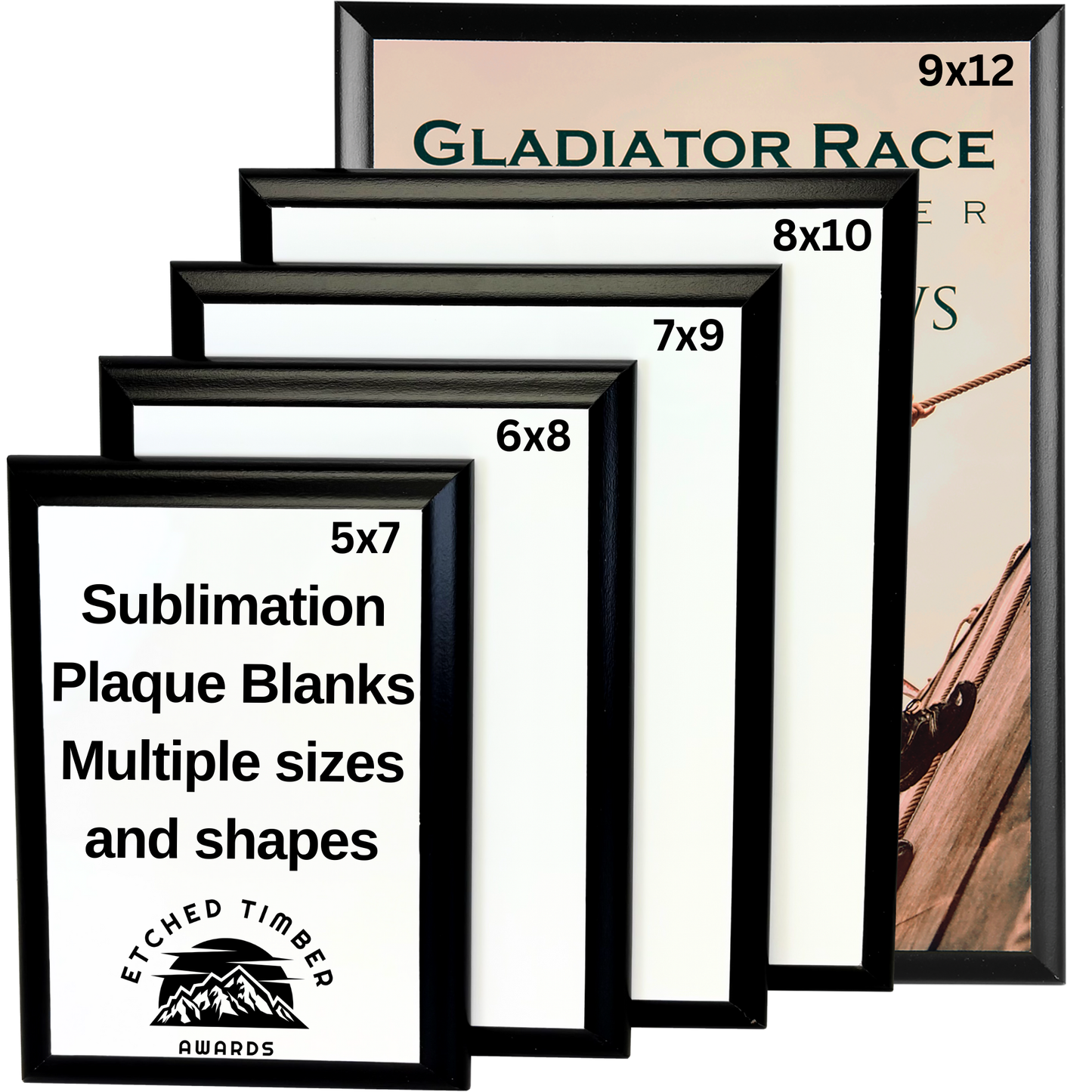 5x7 6x8 7x9 8x10 9x12 inch sublimation blanks