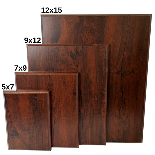 Cherry finish wood plaque blanks 5x7 inch 7x9 inch 9x12 inch 12x15 inch