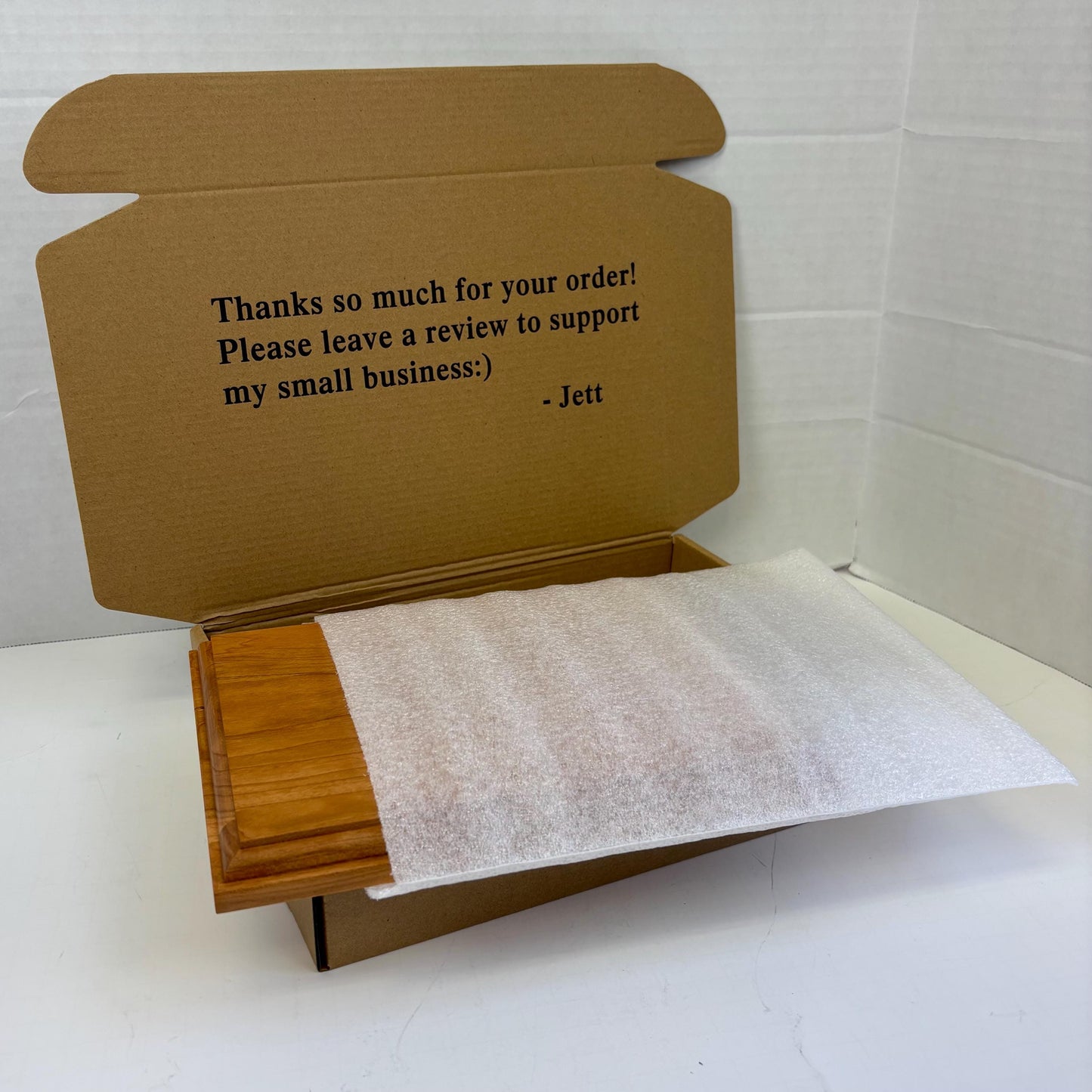 Cherry plaque in protective packaging