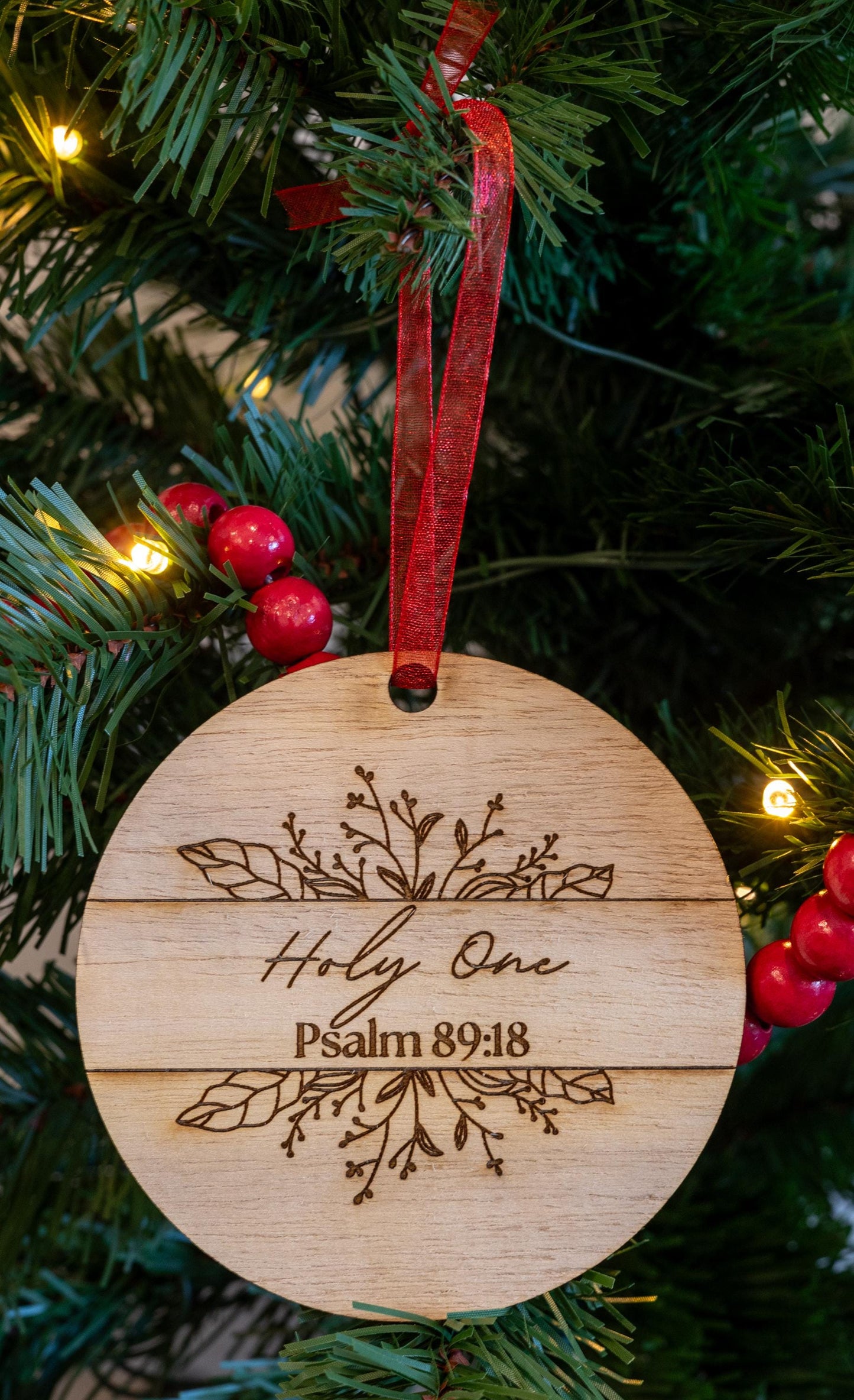 Christian christmas ornaments wood