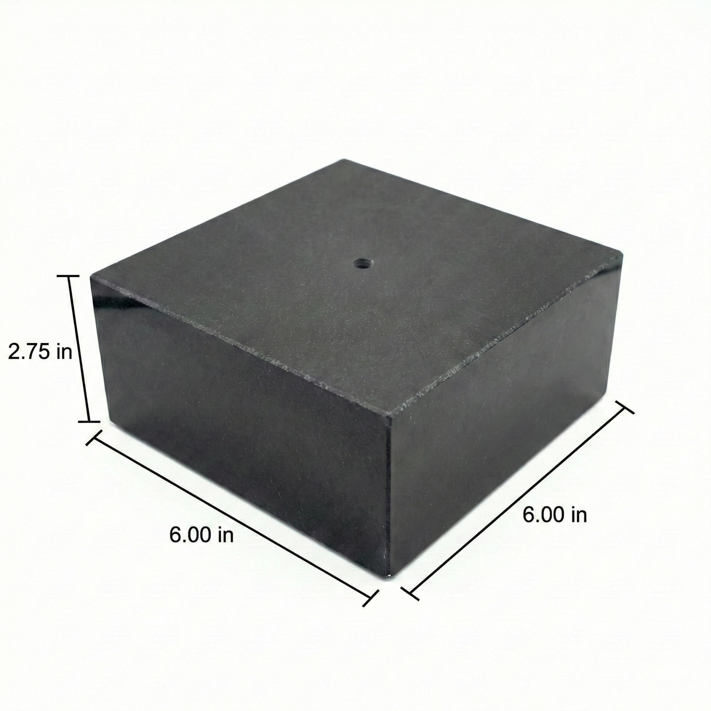 Black Marble Display Base – Polished Stone Pedestal Stand for Sculpture, Statue, & Decor