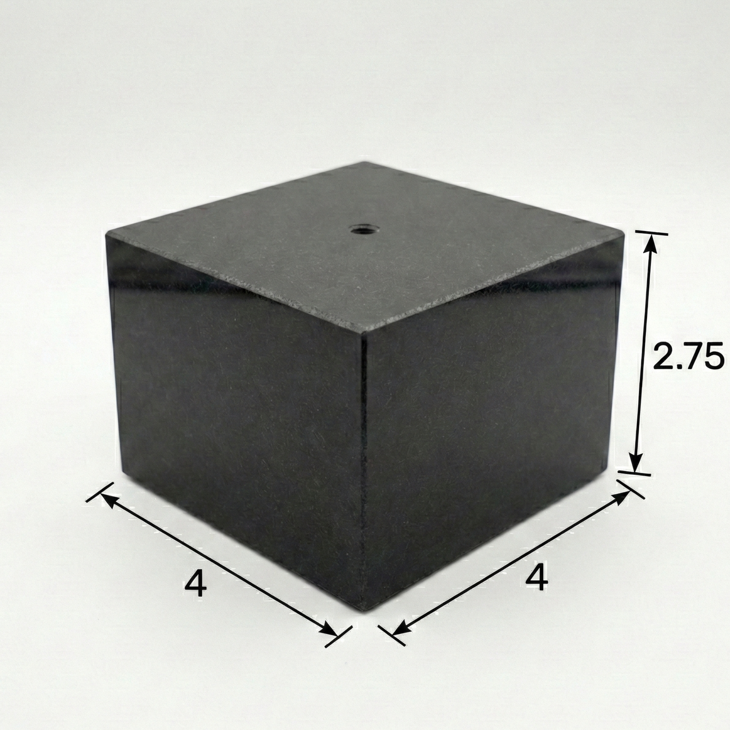 Black Marble Display Base – Polished Stone Pedestal Stand for Sculpture, Statue, & Decor