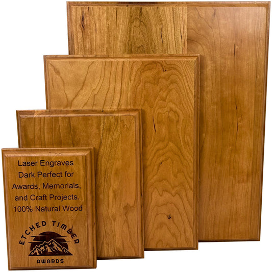 Genuine Cherry wood laser engraving 5x7 inch 7x9 inch 9x12 inch 12x15 inch