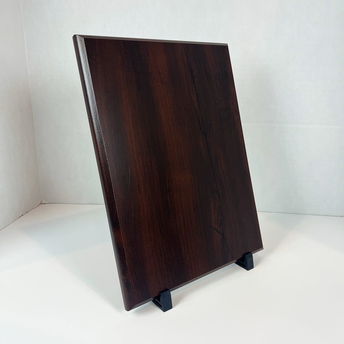 cherry finish blank plaque side view