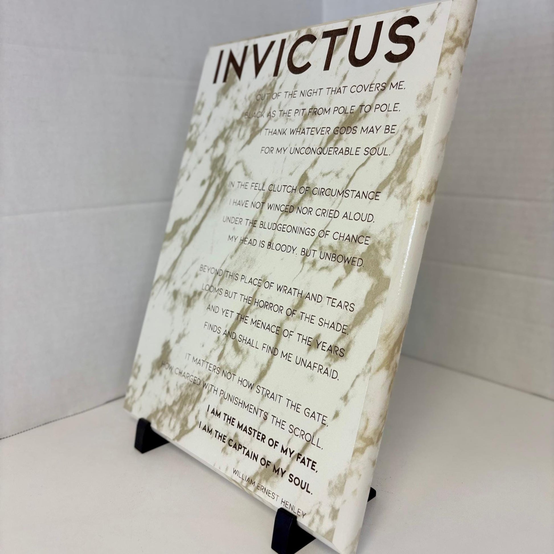 Invictus Poem Plaque