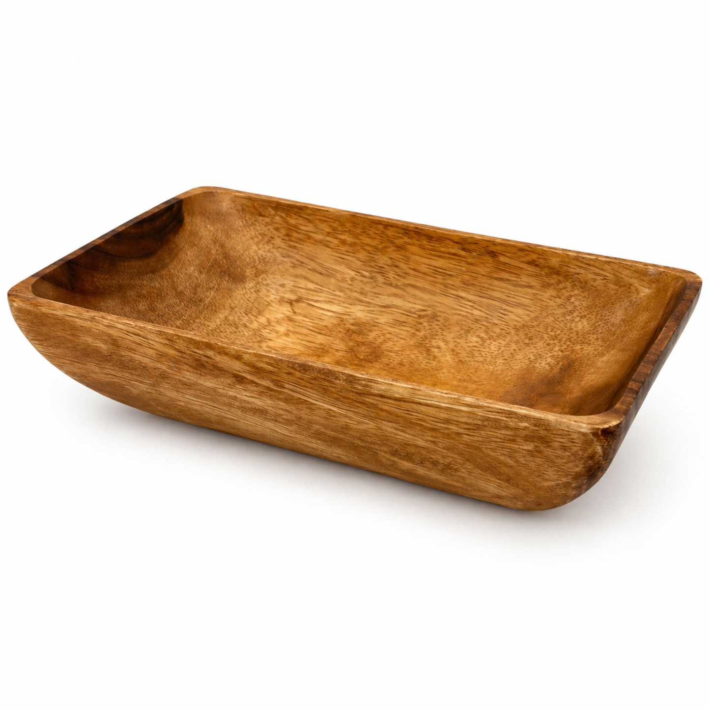 Handcrafted Acacia Wood Flare Bowl – Rectangular Serving Dish - Made in Hawaii