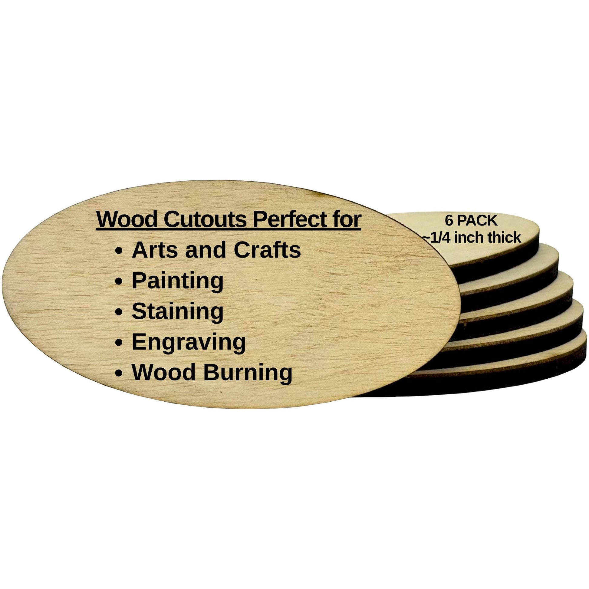 Oval wood cutout for crafts muliple sizes