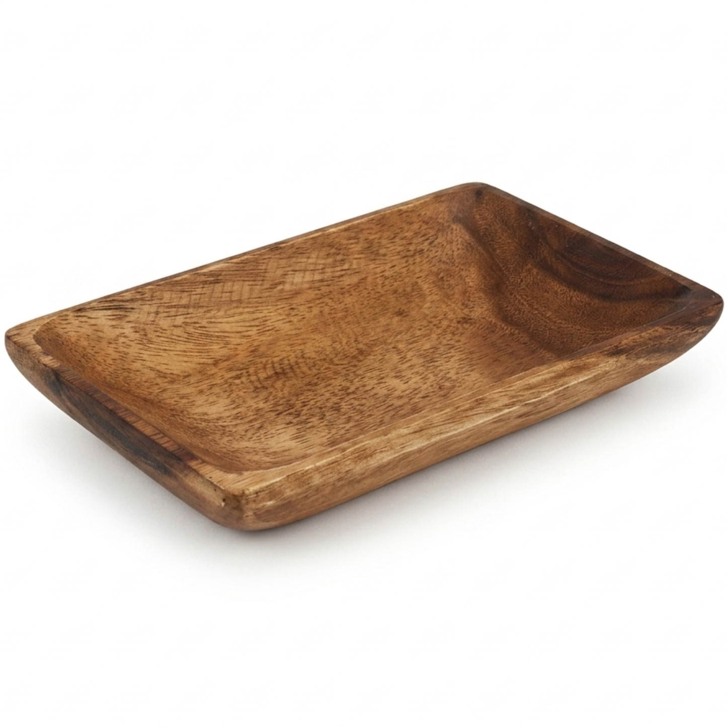 Handcrafted Acacia Wood Flare Bowl – Rectangular Serving Dish - Made in Hawaii