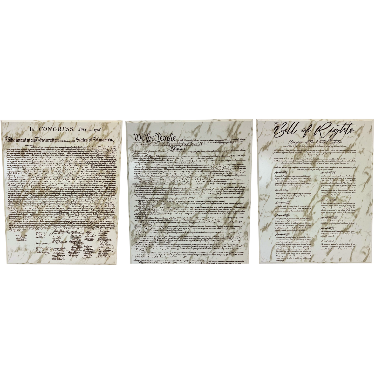 U.S. founding document marble plaque