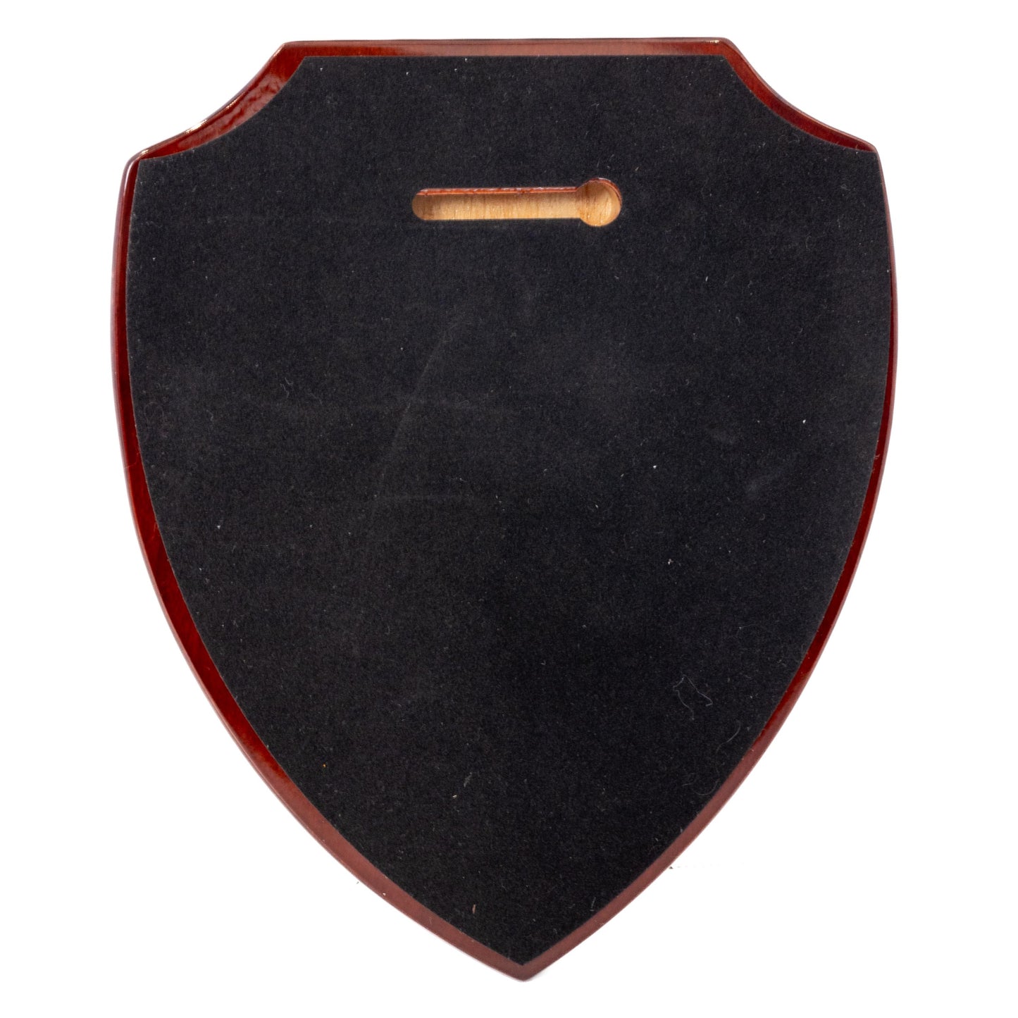 back of rosewood plaque with felt