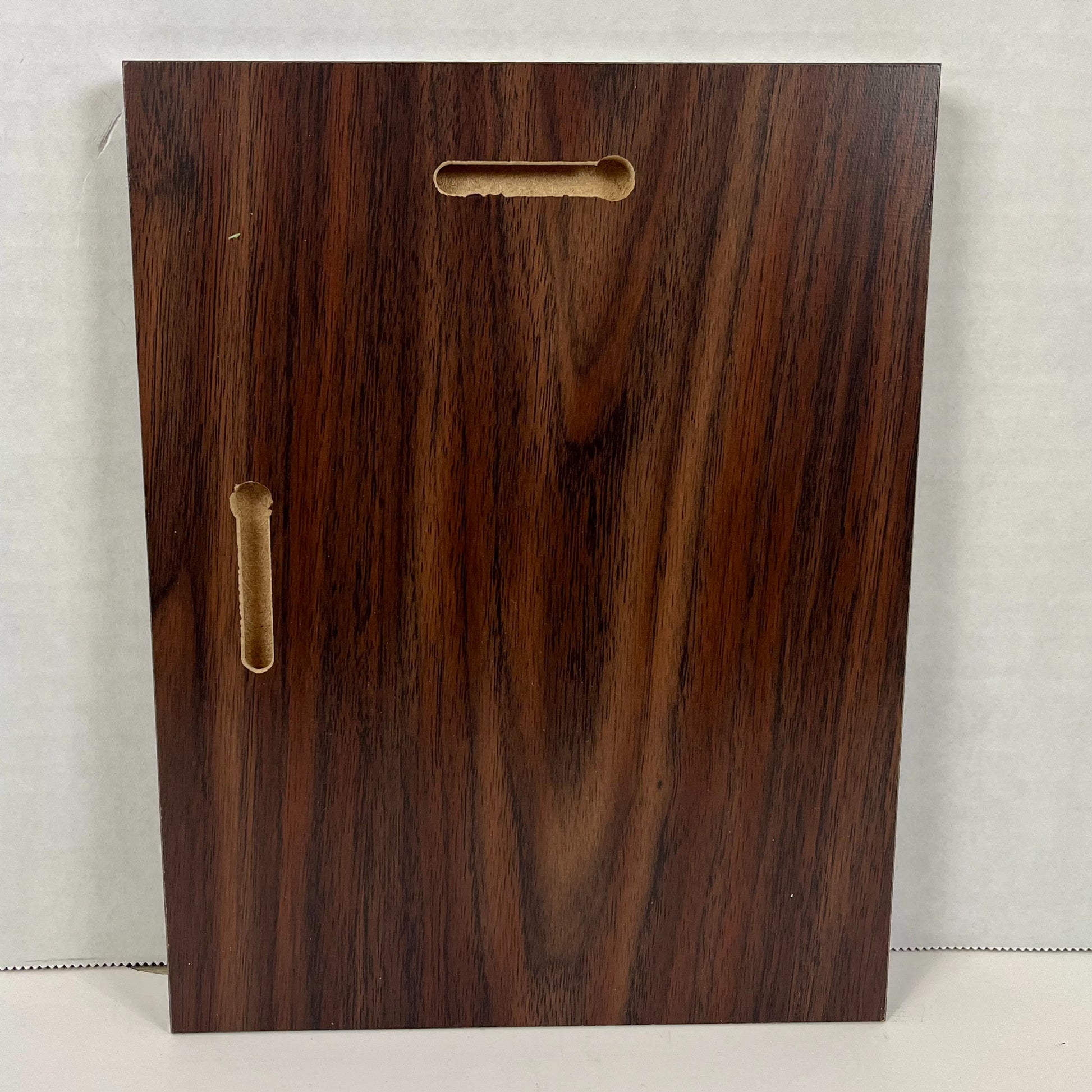 back of walnut plaque