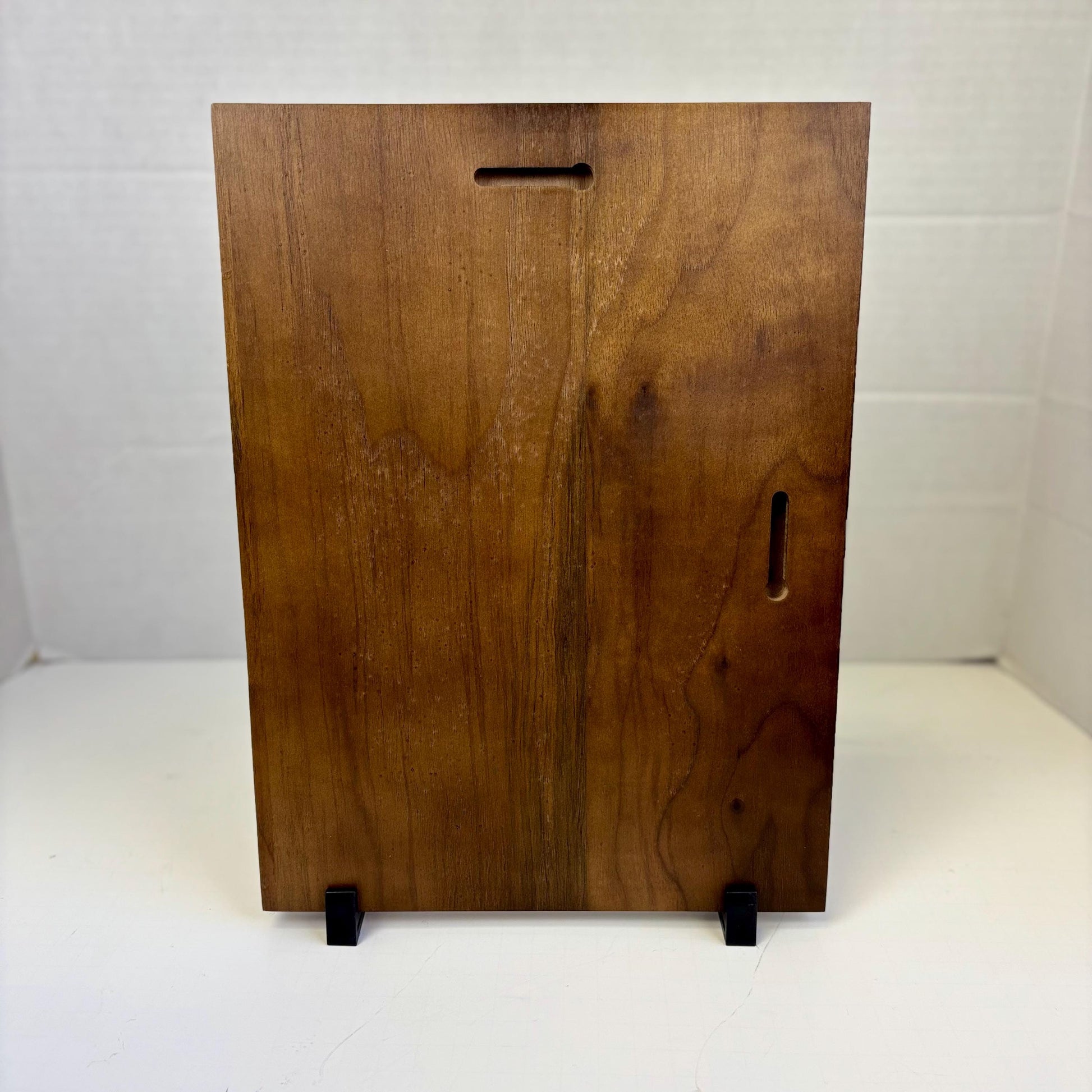 back of walnut wood plaque
