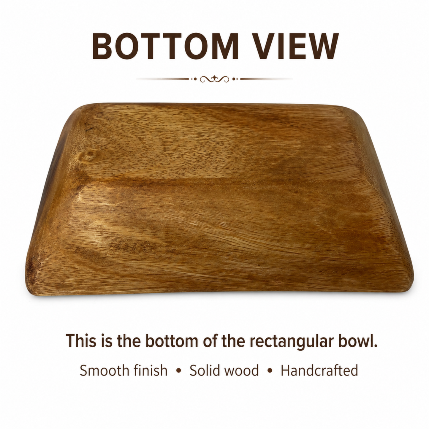 Handcrafted Acacia Wood Flare Bowl – Rectangular Serving Dish - Made in Hawaii