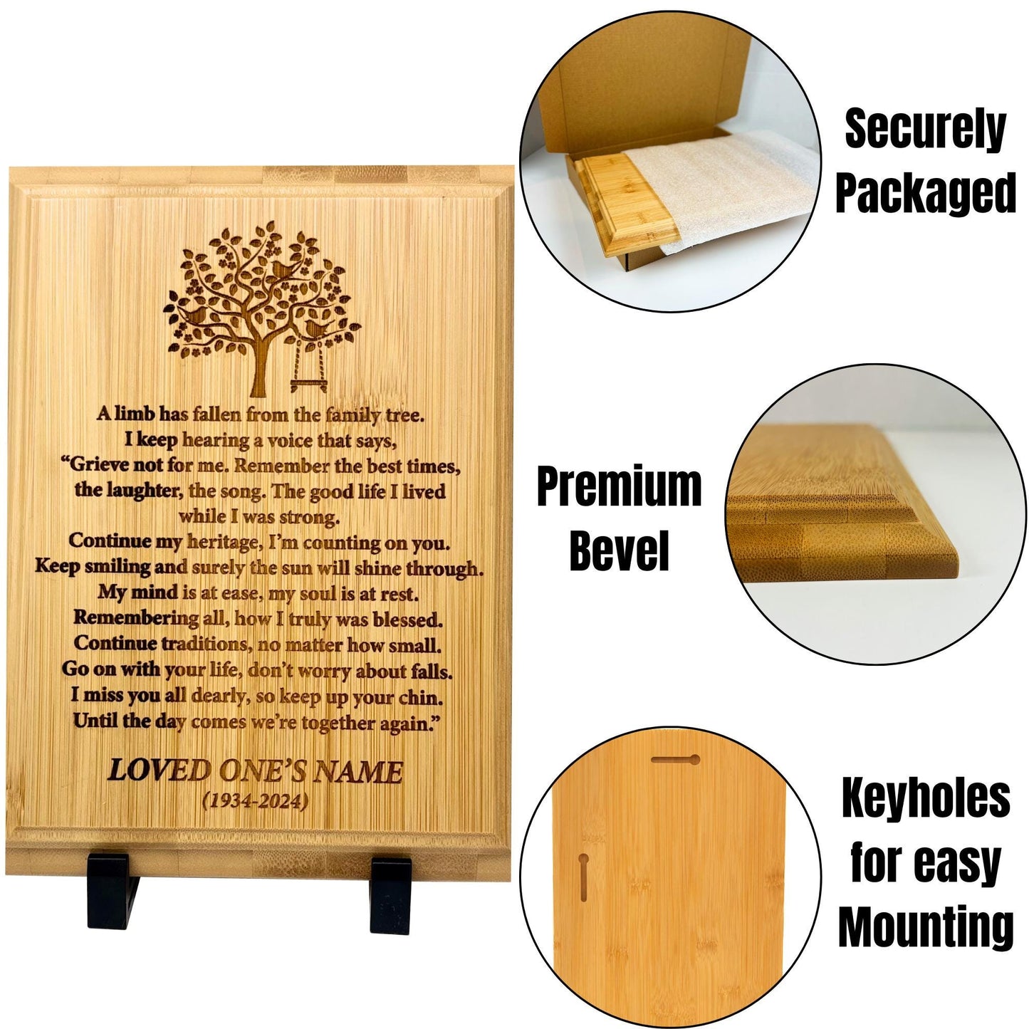 bamboo features sympathy gift