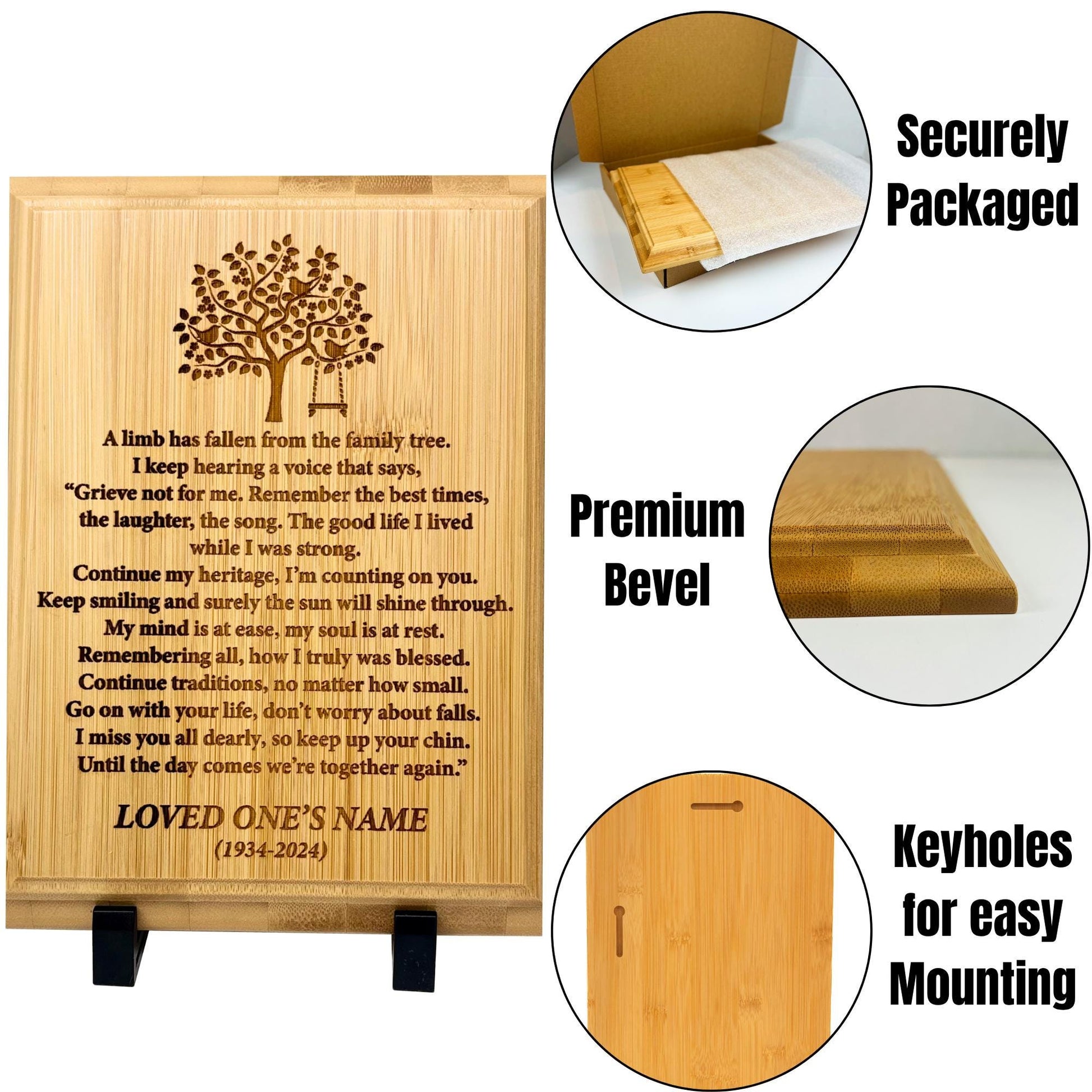 bamboo features sympathy gift
