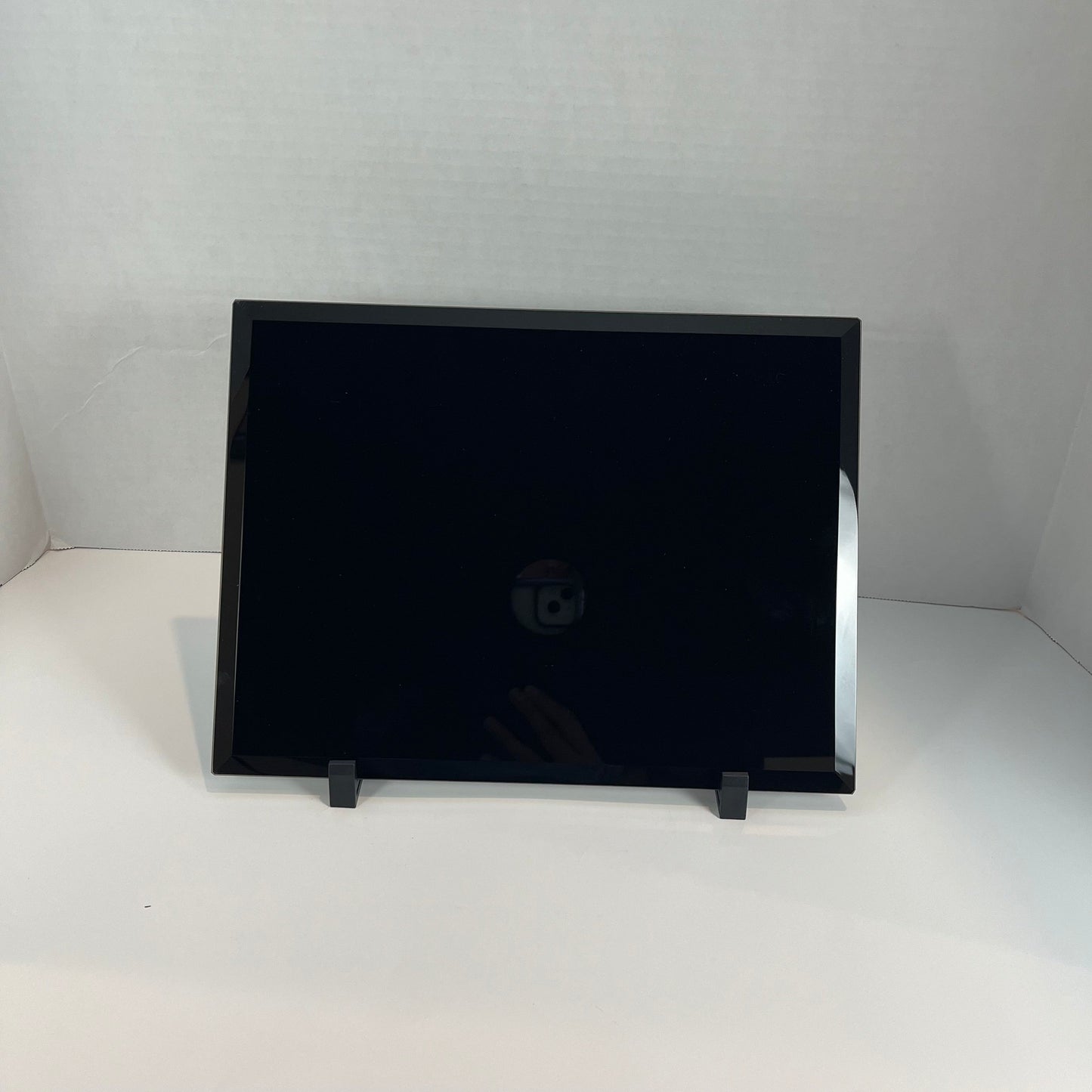 black glass landscape plaque 9x12 inch