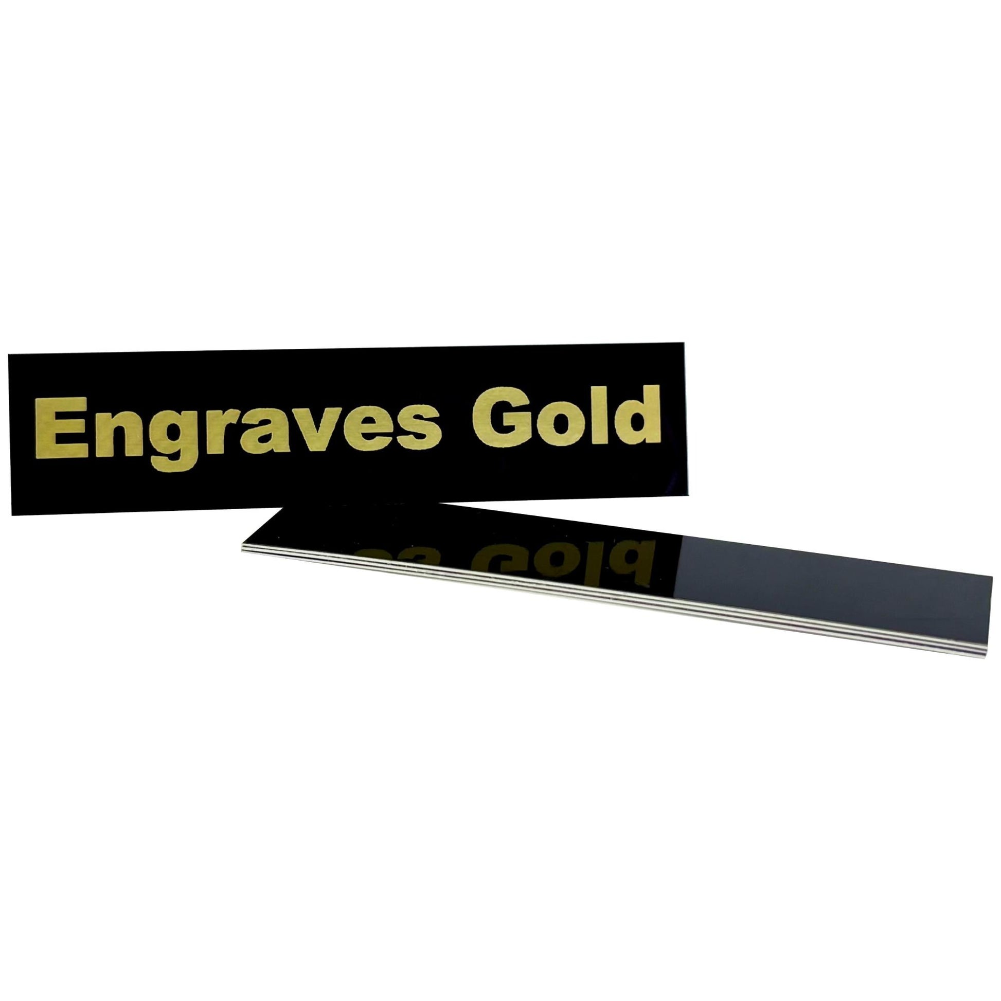 blank metal plate multiple sizes black engraves gold