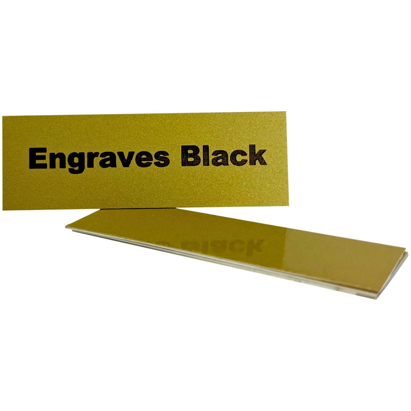 blank metal plates gold engraves black
