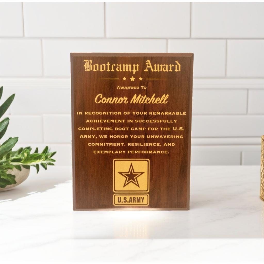 cherry bootcamp graduation award plaque