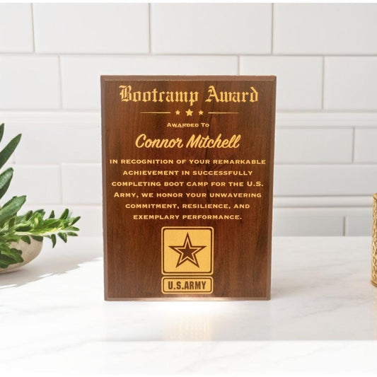 cherry bootcamp graduation award plaque