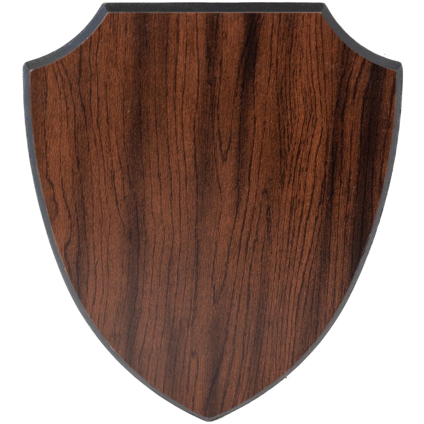 cherry finish shield plaque blank