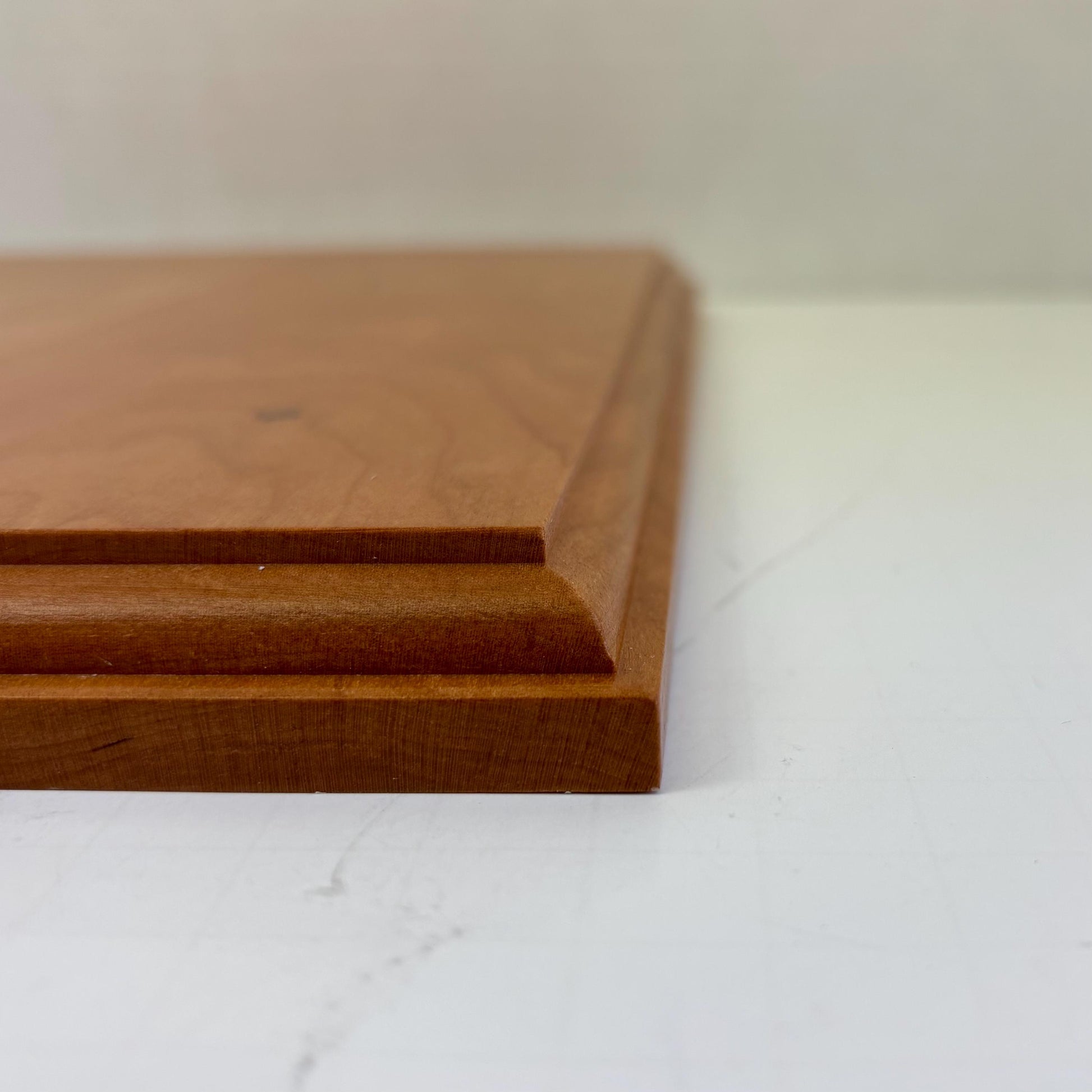 cherry plaque profile bevel view