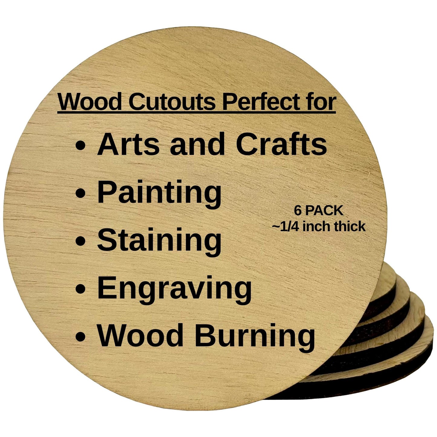 circle wood cutout for crafts muliple sizes